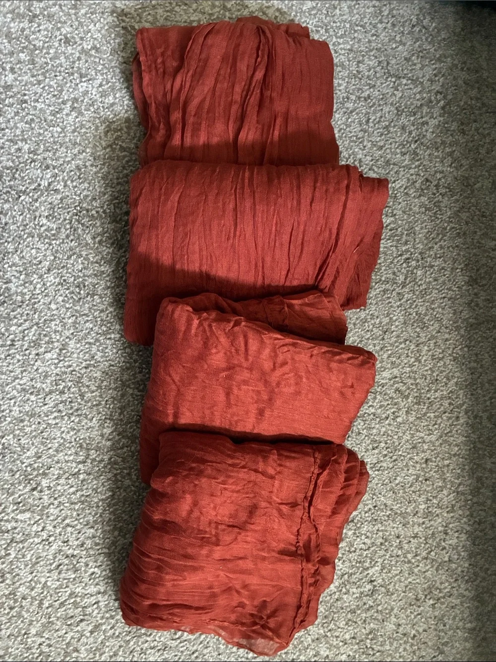 Rust Red Lightweight Table Drapes - 4